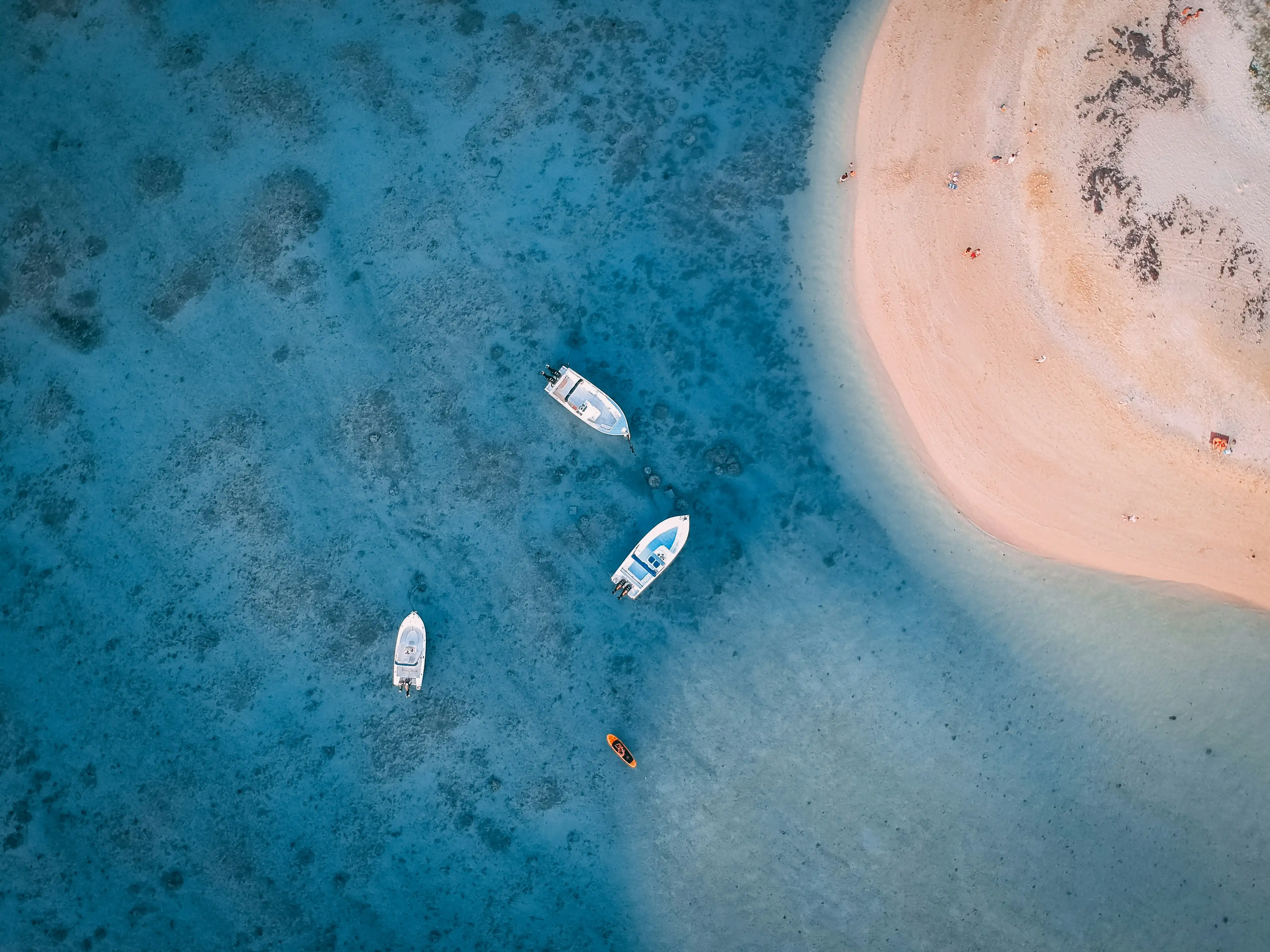 boats in a beautiful beach